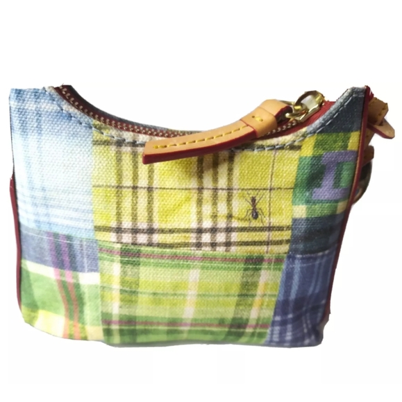 Vintage Dooney & Bourke Bitsy Bag Plaid Purse Mini Handbag - Picture 5 of 9